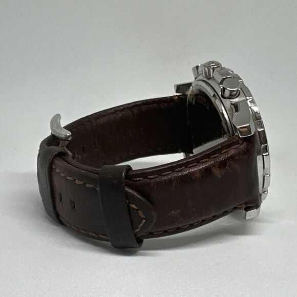 Fossil Dean FS4828 Men Brown Leather Analog Black Dial Chronograph Watch HME362 - Picture 8 of 11